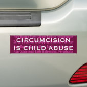 CIRCUMCISION IS KINDERMISBRUIK BUMPERSTICKER (Op auto)