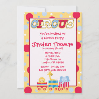 circus1 exemplaar, je wordt uitgenodigd voor een C Kaart