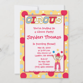 circus1 exemplaar, je wordt uitgenodigd voor een C Kaart