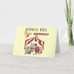 Circus 3e verjaardag Tshirts en geschenken Kaart