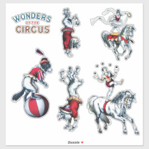 Circus Acts, Honden en paarden Sticker