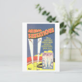  Circus Advertentie: Hoge Pole Act Briefkaart (Staand voorkant)