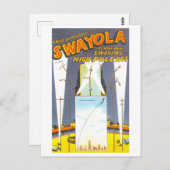  Circus Advertentie: Hoge Pole Act Briefkaart (Voorkant / Achterkant)