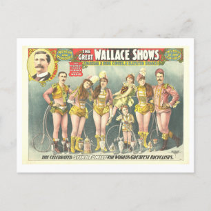Circus Advertentie met Fietsers Briefkaart