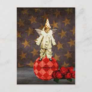  Circus Angel Clown Briefkaart