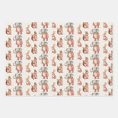 Circus Animal Pattern Verjaardag Inpakpapier Vel (Voorkant 3)