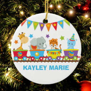 Circus Animal Train Cute Kinderen Keramisch Ornament