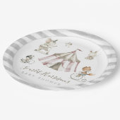 Circus Animals Baby shower Papieren Bordje (Gekanteld)