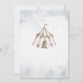 Circus Animals Mobile Baby shower Invitation Kaart (Achterkant)