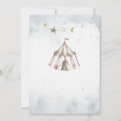 Circus Animaux Mobile Baby shower Invitation (Dos)