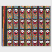 Circus Arts - Happy Clown en Stripes v2 Cadeaupapier (Vlak)