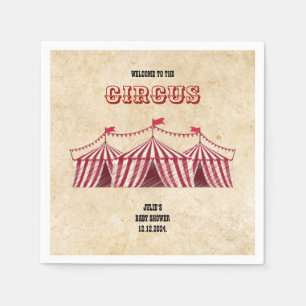  Circus Baby shower Decor Retro Carnival Pa Servet