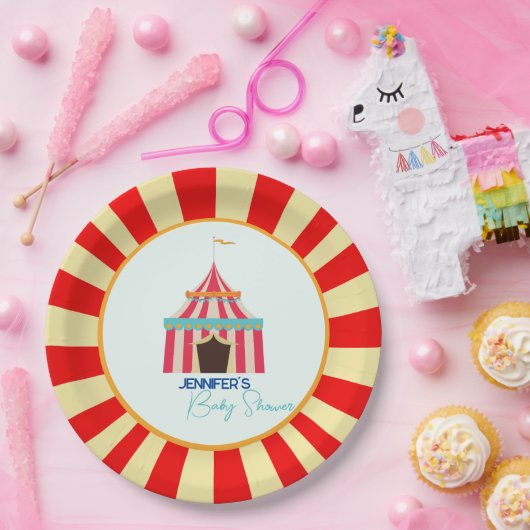 Circus Baby shower papieren Borden Papieren Bordje (Feest)