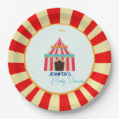 Circus Baby shower papieren Borden Papieren Bordje (Voorkant)