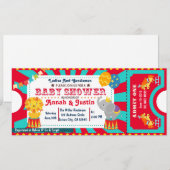 Circus baby shower uitnodiging (Voorkant / Achterkant)