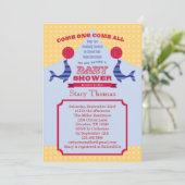 Circus Baby shower Uitnodiging (Staand voorkant)
