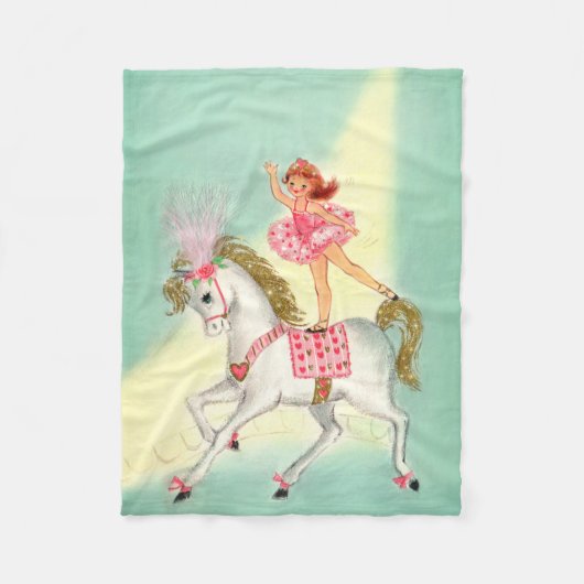 Circus Ballerina Acrobat Girl Horse Blanket Fleece Deken (Voorkant)