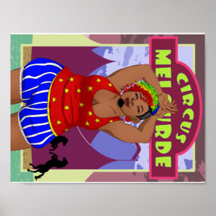 Circus Bearded Lady Poster