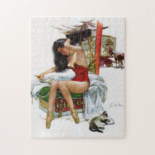 Circus Beauty Art Pin-Up Girl Legpuzzel