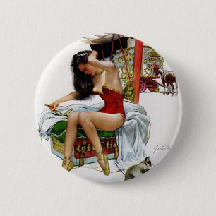 Circus Beauty Art Pin-Up Girl Ronde Button 5,7 Cm