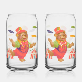 Circus Beer Soda Glass Blikvorm Glas