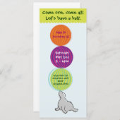 Circus Big Top Birthday Party Invitation Kaart (Voorkant / Achterkant)