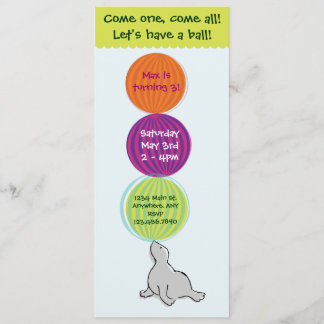 Circus Big Top Birthday Party Invitation Kaart