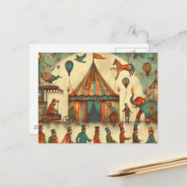  Circus Big Top Collage Briefkaart