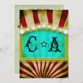 Circus Big Topbruiloft uitnodiging (Voorkant / Achterkant)