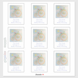 circus Bike Bookplaat Sticker