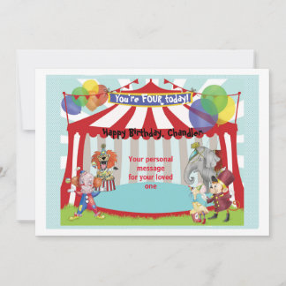 Circus Birthday Card Kaart