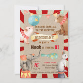Circus Birthday Invitation, Circus Invitation (Devant)