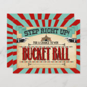 Circus Birthday Party Game Sign Bucket Ball (Voorkant / Achterkant)