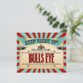 Circus Birthday Party Game Sign Bulls Eye (Staand voorkant)