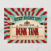 Circus Birthday Party Game Sign Dunk Tank (Voorkant / Achterkant)