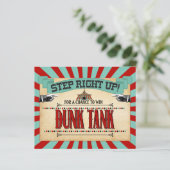 Circus Birthday Party Game Sign Dunk Tank (Staand voorkant)