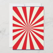 Circus Birthday Party Invitation Kaart (Achterkant)