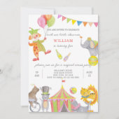 Circus Birthday Uitnodiging (Voorkant)