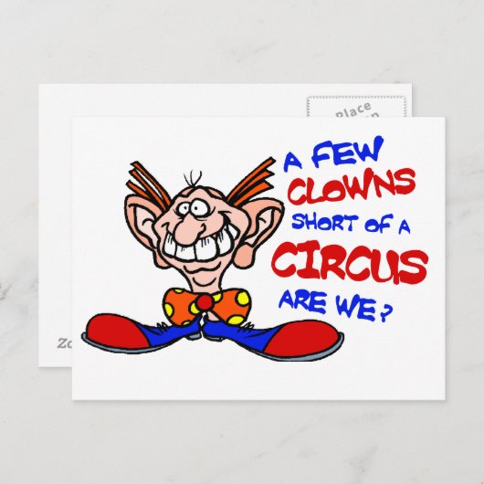 Circus Briefkaart (Voorkant / Achterkant)