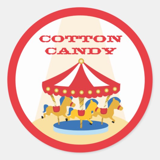 Circus Carnaval Carrousel Sticker (Voorkant)