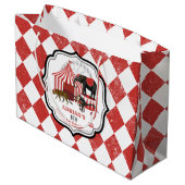 Circus carnaval festival thema grote top verjaarda groot cadeauzakje (Achterkant Gekanteld)