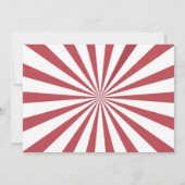 Circus carnaval foto 1e verjaardag kaart (Achterkant)