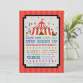 Circus Carnaval Fun Verjaardagsfeest Uitnodiging (Staand voorkant)