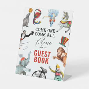  Circus Carnaval gastenboek Reclamebord Met Voetstuk