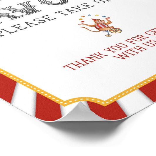 circus carnaval gunsten partij teken poster (Hoek)