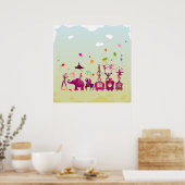 circus carnaval overdag poster (Keuken)