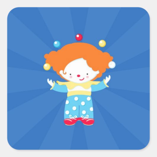 Circus Carnaval Party Sticker (Voorkant)