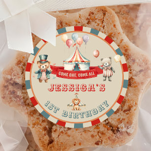 Circus Carnaval Show Verjaardag Ronde Sticker