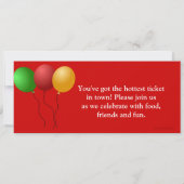 Circus Carnaval Ticket Aangepaste Uitnodigingen (Achterkant)