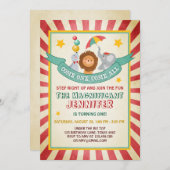  Circus carnaval uitnodiging (Voorkant / Achterkant)